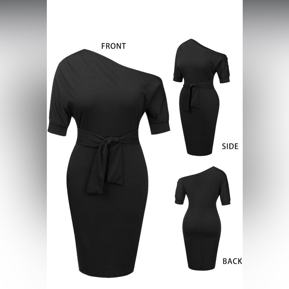💕💕SALE💕💕💕Elegant Black Off-Shoulder Dress